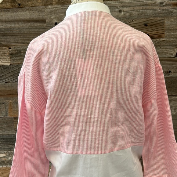 NWT Harshman Hera Popover Shirt Cotton & Linen Size XS - Picture 7 of 11